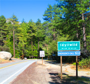 roadsign for Idyllwild, California